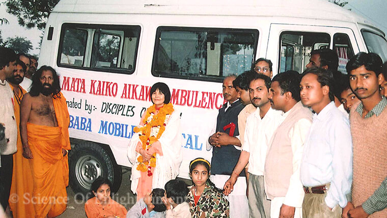 Donating mobile hospital and ambulances